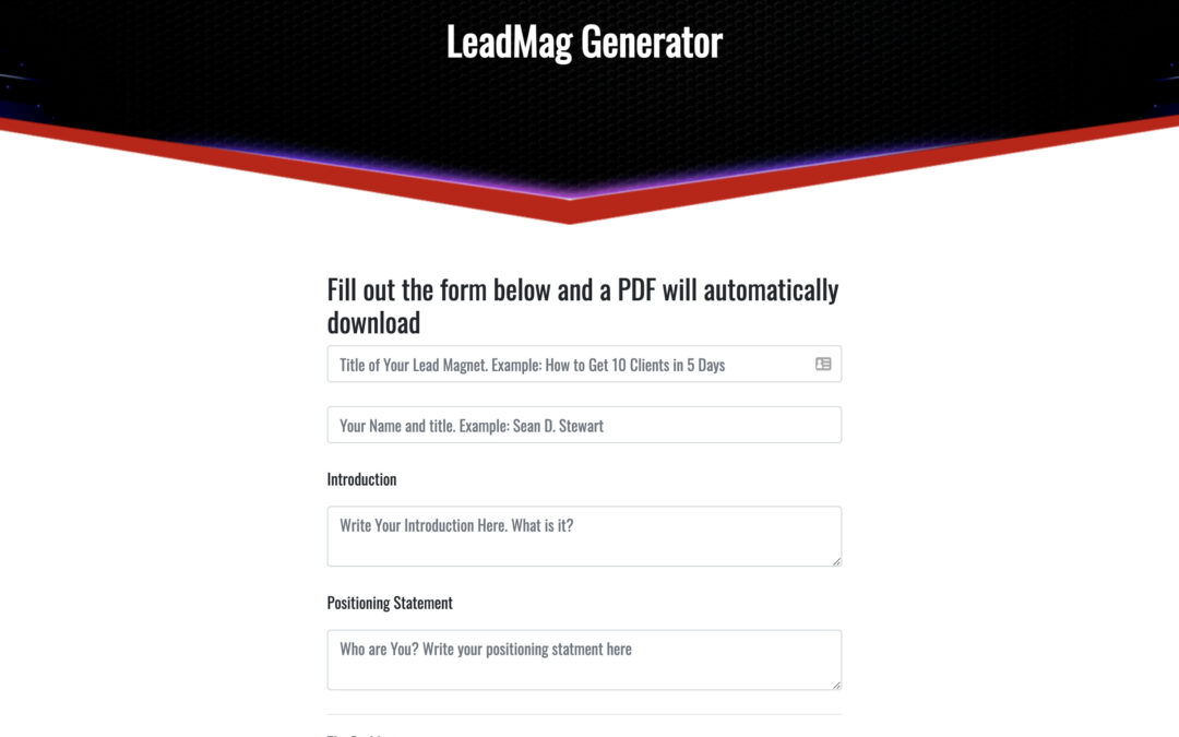 Lead Mag Generator